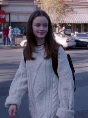 Irish Handknit Cable Wool Sweater, Cream, Large, Rory Gilmore, Alana, Fisherman